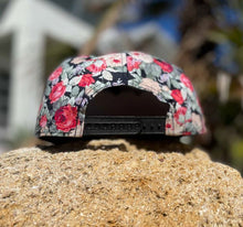 Load image into Gallery viewer, Floral Rose Red Snapback Hat - oceangrade